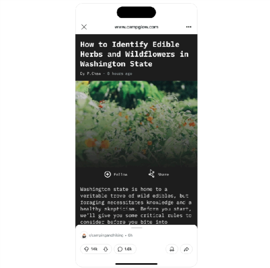 Reddit 测试新功能：用户可在应用内阅读文章并查看评论